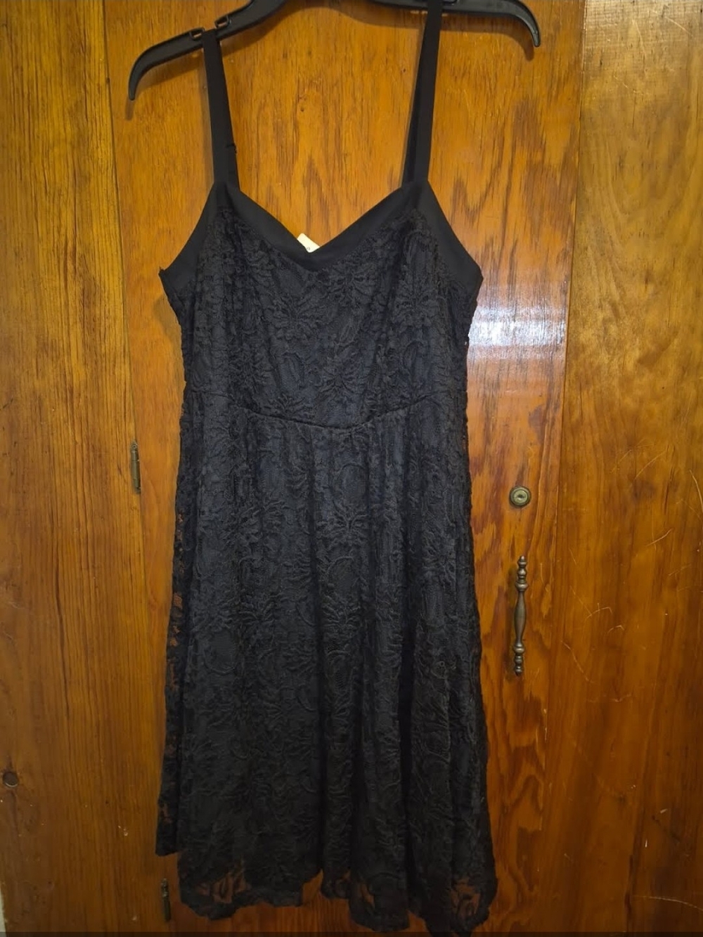 Black Lace Spaghetti-Strap Dress - Brand New Women's Dress